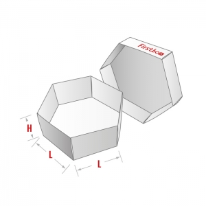 Hexagon double bottom tray with lid dimensions